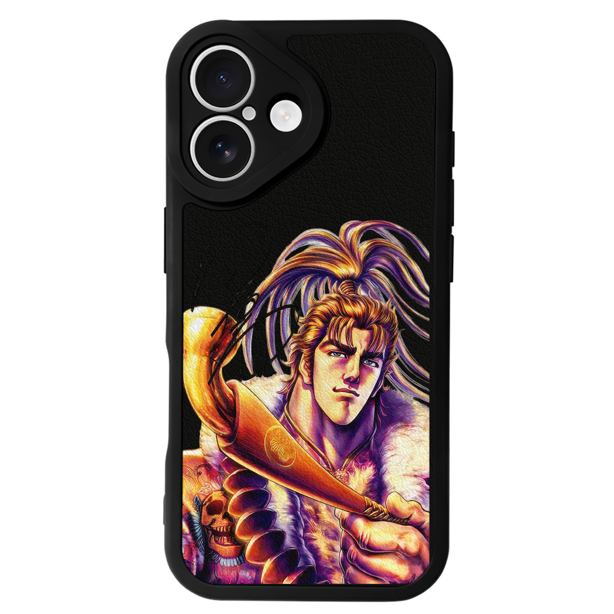 （画像用） 北斗の拳 Fist of the North Star 【iPhone 16シリーズ対応】シリコンスマホケース（レザー調） 材質：シリコン